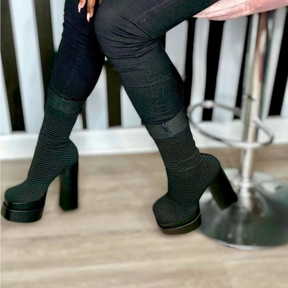 Platform Sock booties